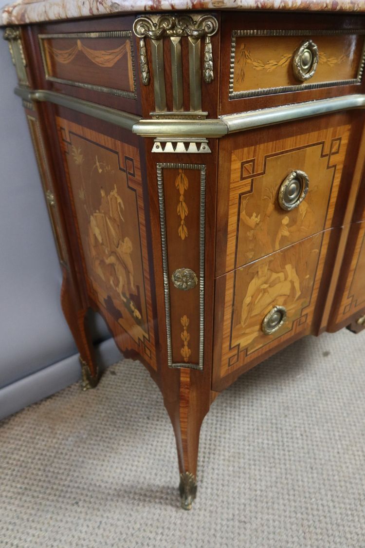 Commode Transition en marqueterie époque XXème