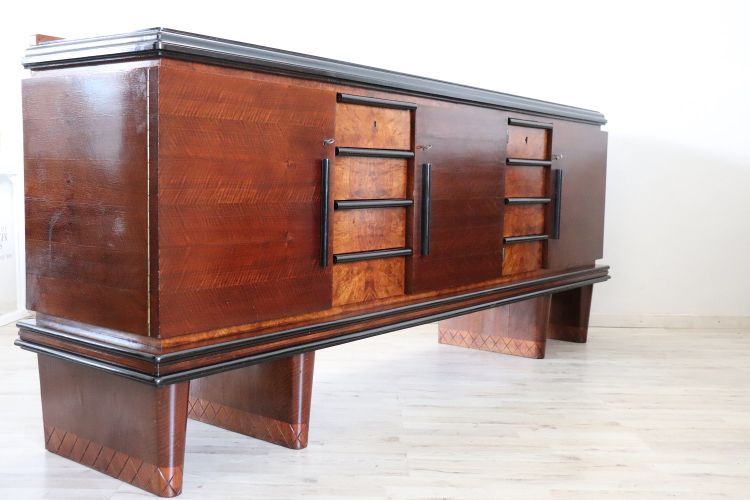 Langes Art Deco Sideboard