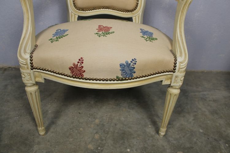Paire de fauteuils cabriolets de style Transition époque 20ème 