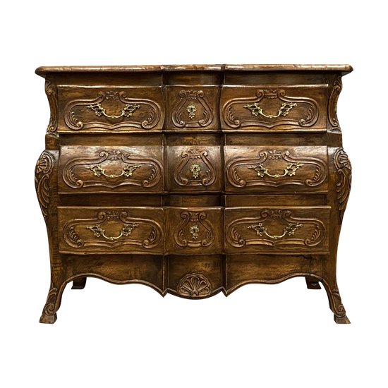 Louis XV Provencal chest of drawers in natural wood circa 1880-1900