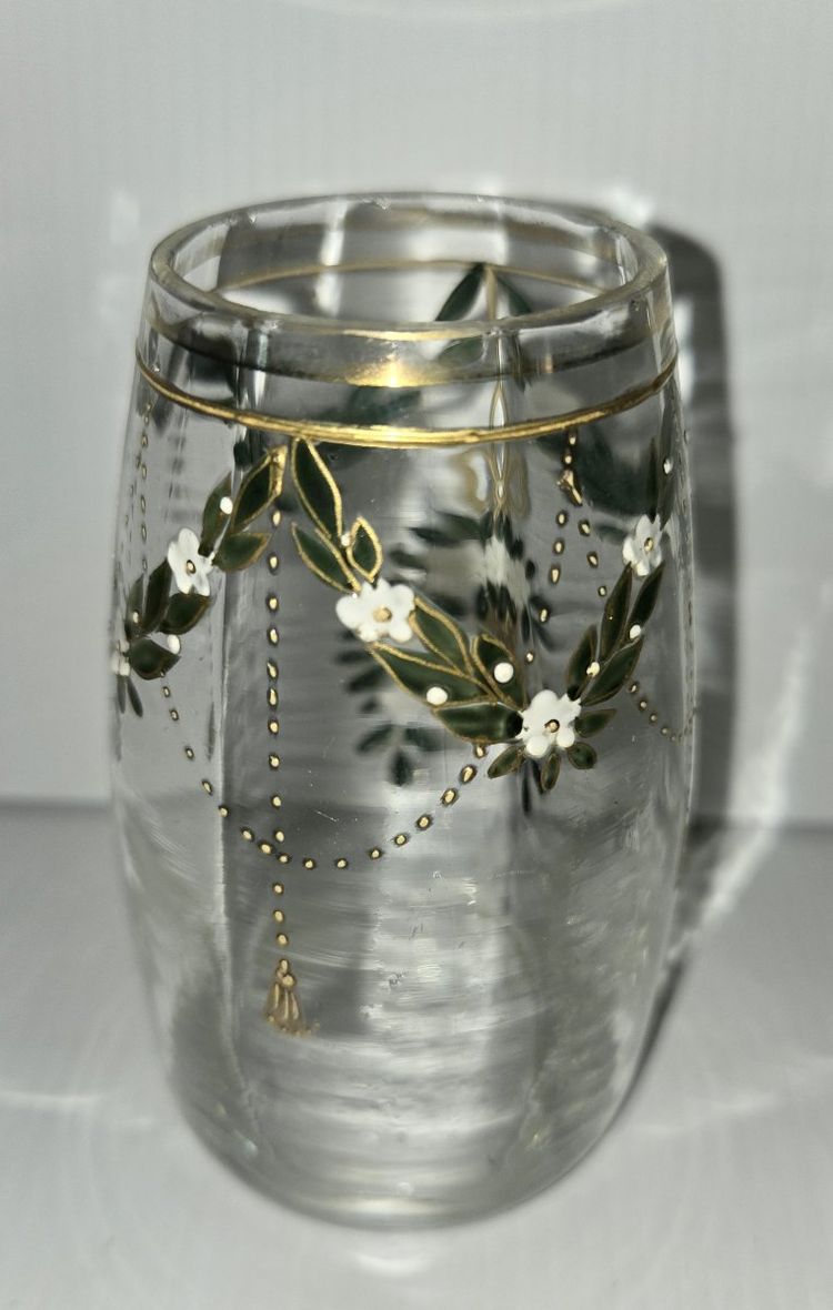 Vase aus der Jugendstilzeit, handbemalt