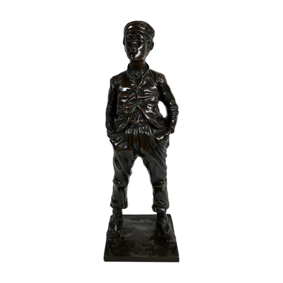 Bronzo "Il fischiatore" dopo H. Hertzberg - Fine XIX secolo