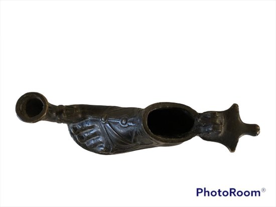 Lampada a olio in bronzo - Souvenir del Grand Tour - Inizio del XIX secolo