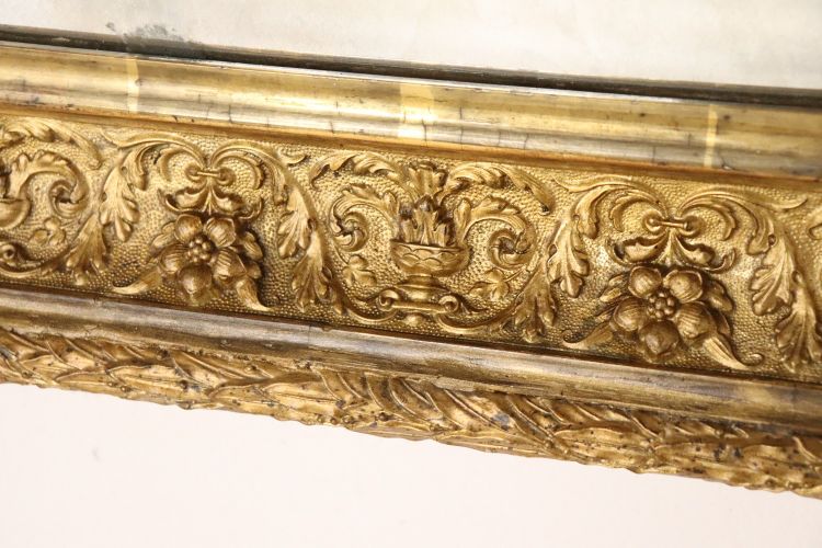 Miroir Art Nouveau en bois doré