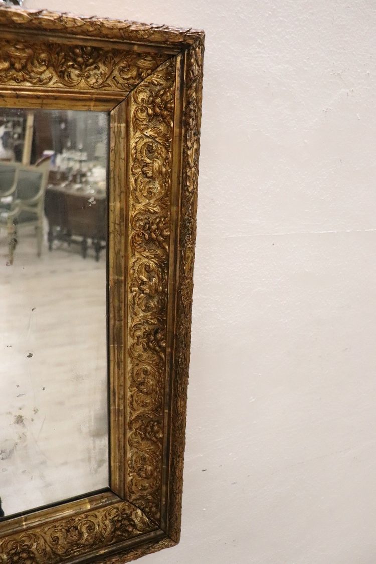 Miroir Art Nouveau en bois doré