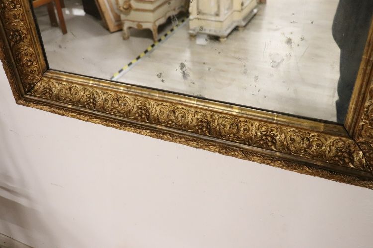 Miroir Art Nouveau en bois doré