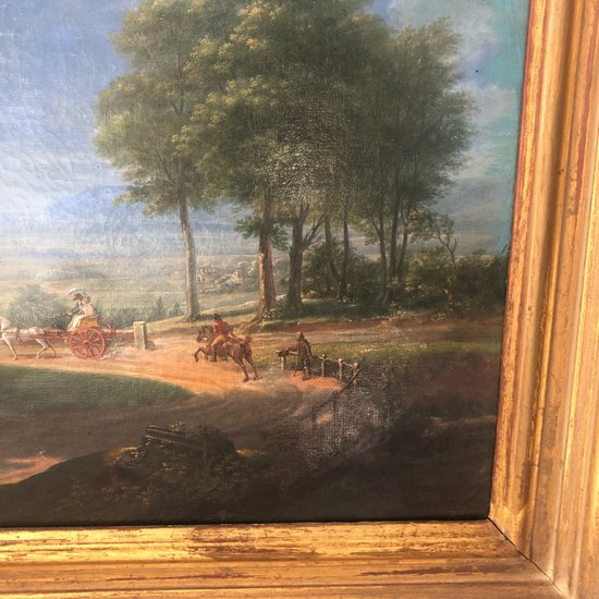 Promenade en calèche, milieu du XIXème siècle