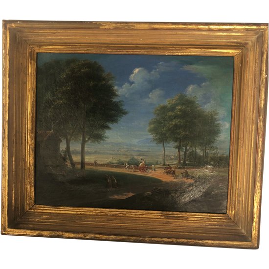 Promenade en calèche, milieu du XIXème siècle