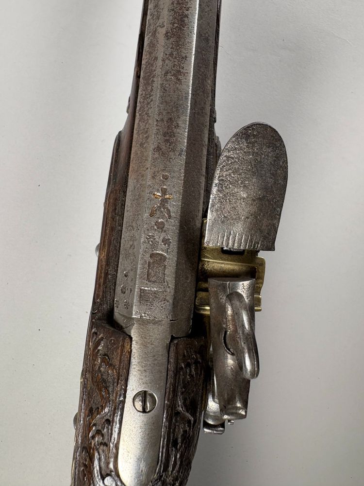 Arquebuse à rouet transformée à silex XVIIeme siecle