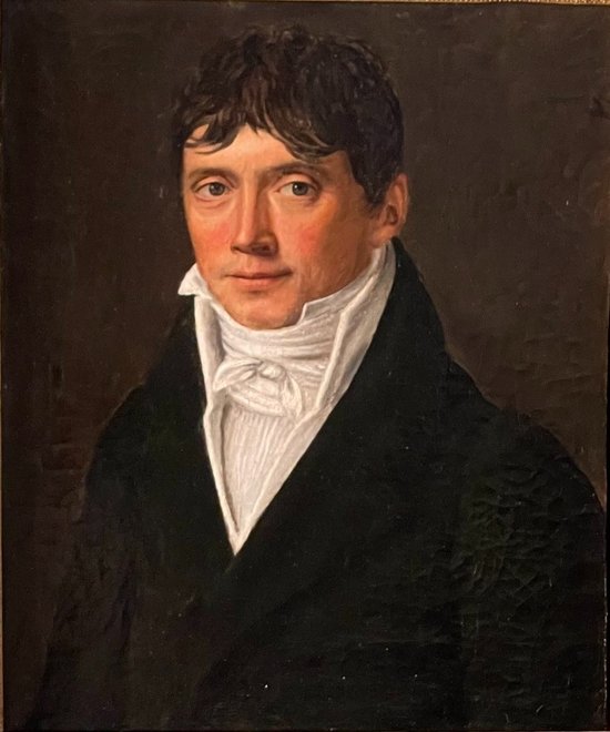 Huile sur toile du 19ème siècle, Portrait de jeune homme.