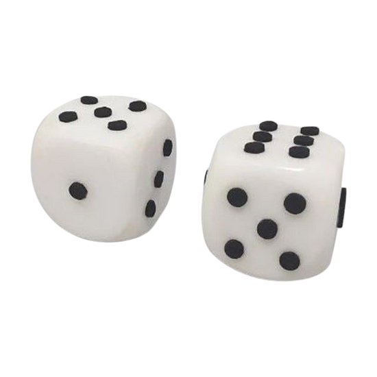 1970 Superb pair of large dice in Italian marble. Made in Italy