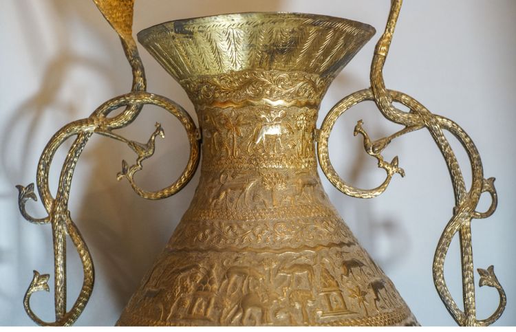 Amphore bronze, 95 cm