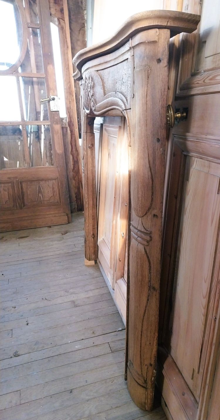 Curved Oak Fireplace, 18th Century Woodwork