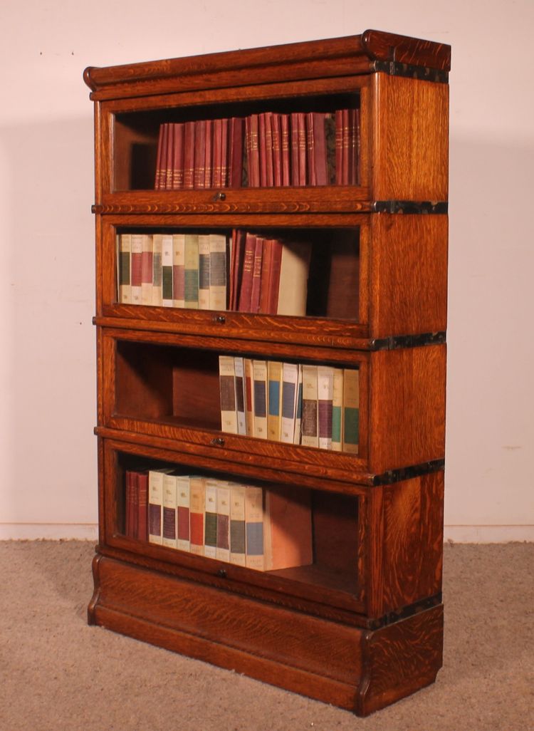 Globe Wernicke Bücherregal aus Eiche, 4 Elemente