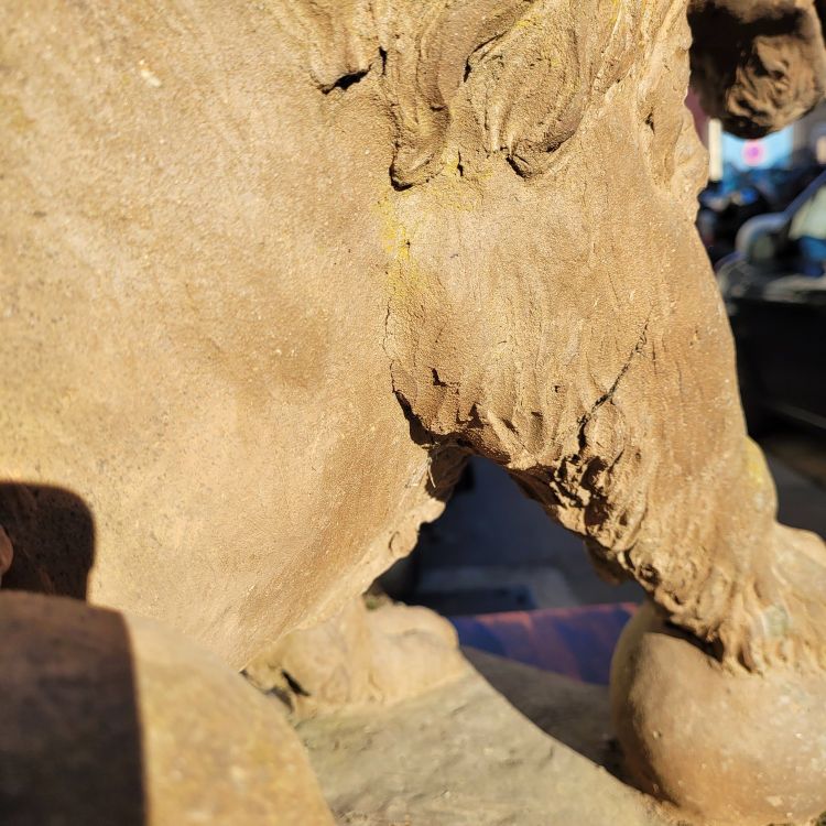 Lion en terre cuite , XVIIIème siècle