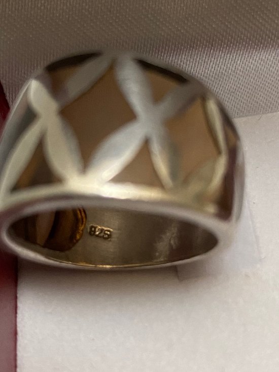 ANELLO IN ARGENTO STERLING E SMALTO AGGIORNATO