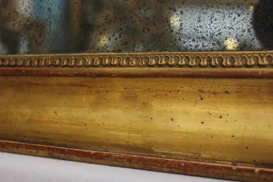 Specchio Piccolo Impero Dorato, Mercurio 46 X 66 Cm