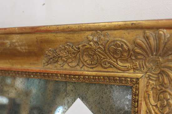 Specchio Piccolo Impero Dorato, Mercurio 46 X 66 Cm