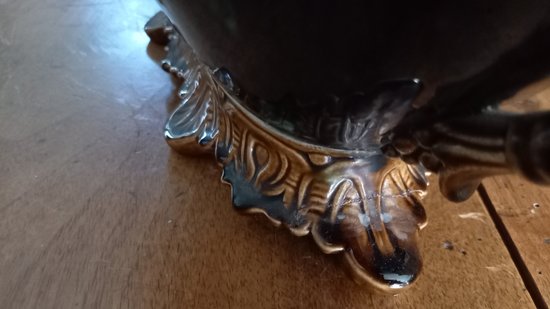 19th century polychrome earthenware planter