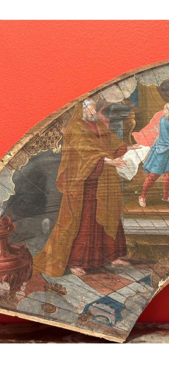 Tempera su carta: "Lo svenimento di Ester" da Antoine Coypel