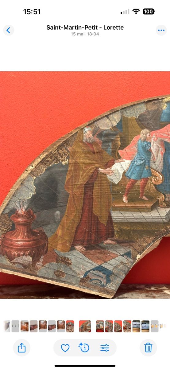 Tempera su carta: "Lo svenimento di Ester" da Antoine Coypel