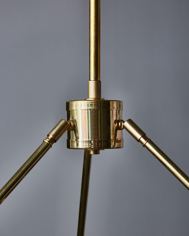 Circular chandelier with glass globes