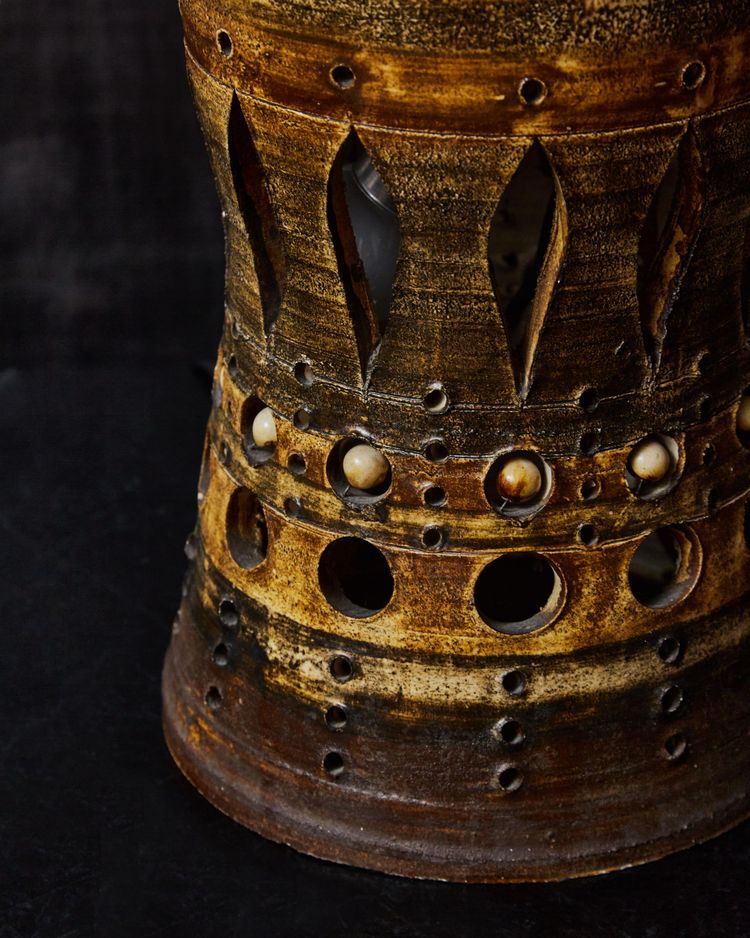 Georges Pelletier enamelled table lamp