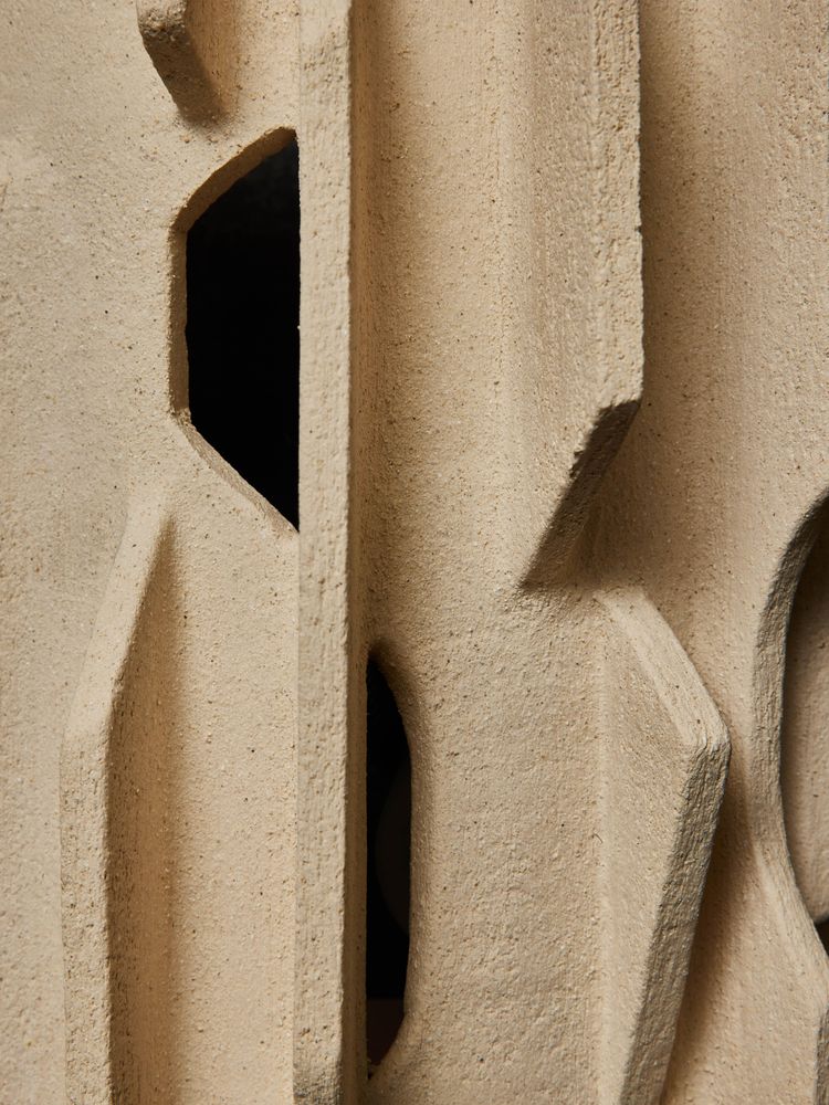 Paire d'appliques murales sculpturales en céramique d'Olivia Cognet