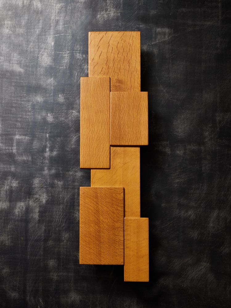 Teak wall scone