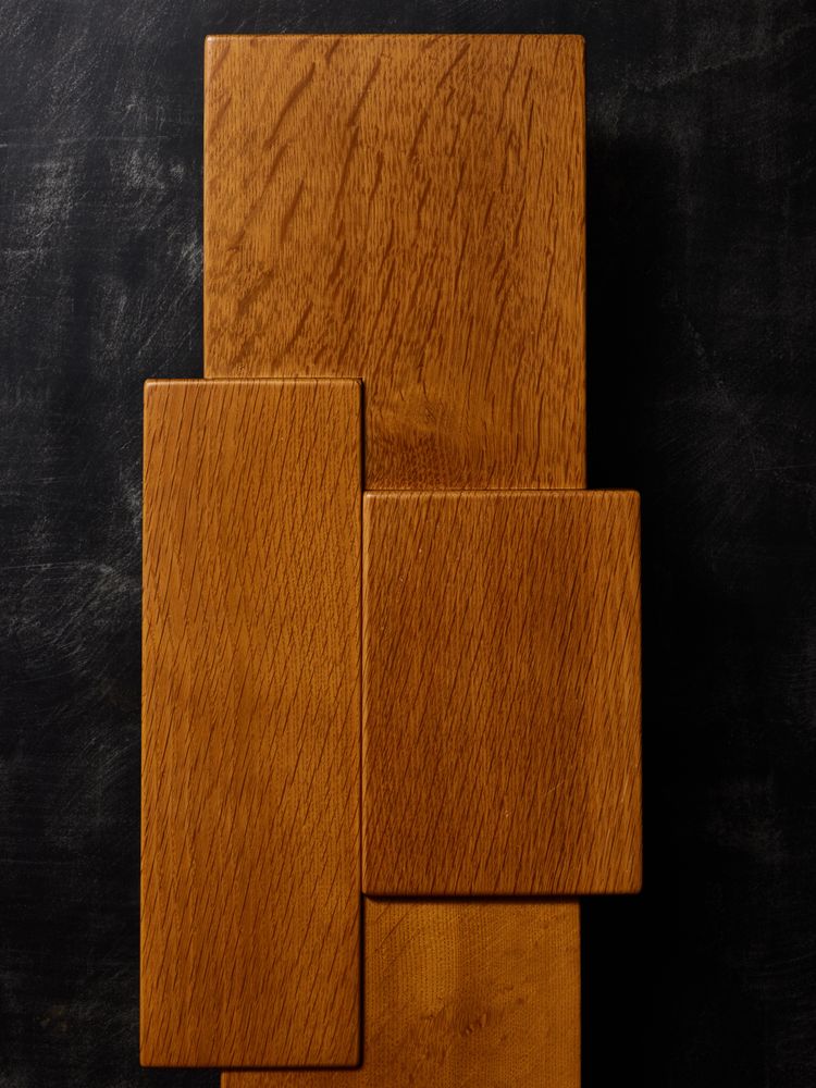 Teak wall scone