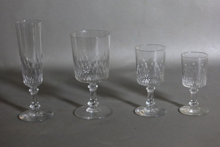 Set di bicchieri in cristallo molato da 32 pezzi