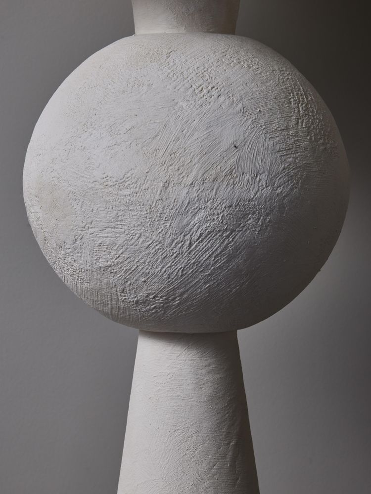 Pair of decorative plaster table lamps