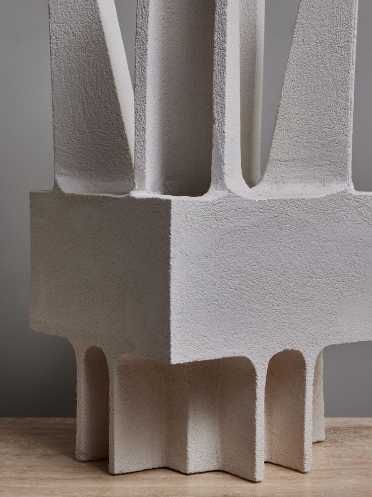 Modern ceramic table lamp by Frederic Bourdiec