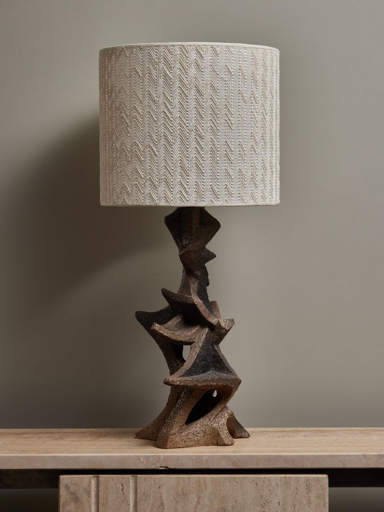 Ceramic table lamp by Marius Bessone