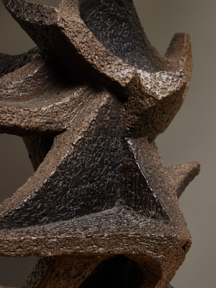 Ceramic table lamp by Marius Bessone