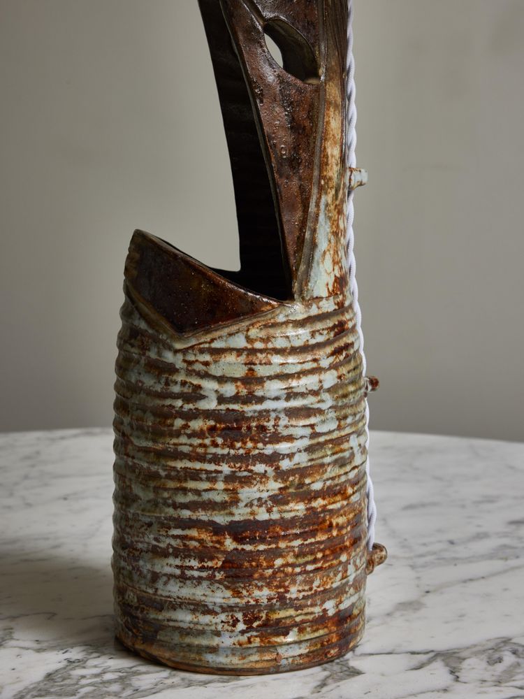 Ceramic table lamp by Alexandre Kostanda