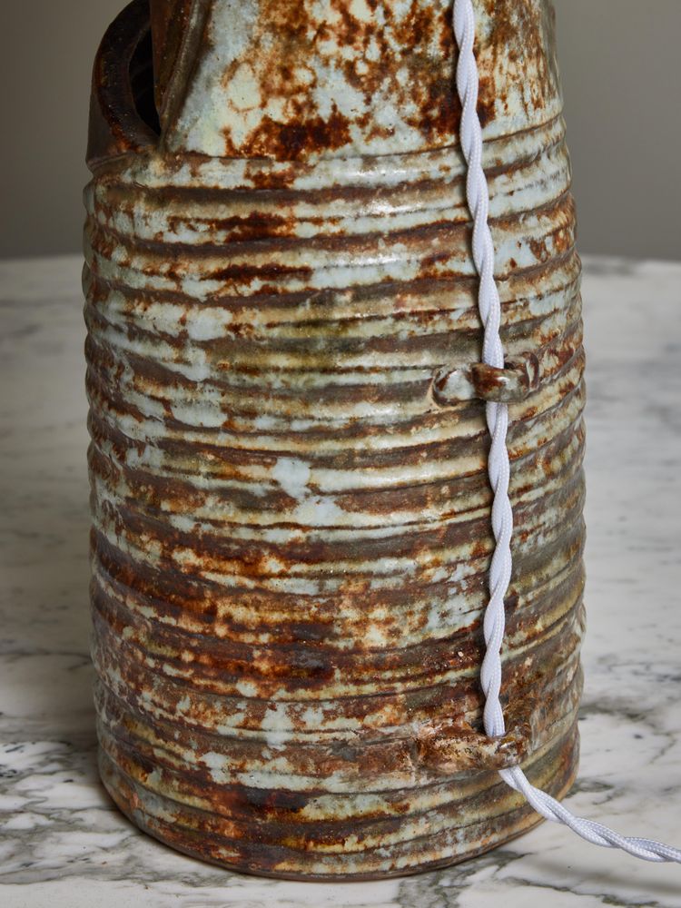 Ceramic table lamp by Alexandre Kostanda