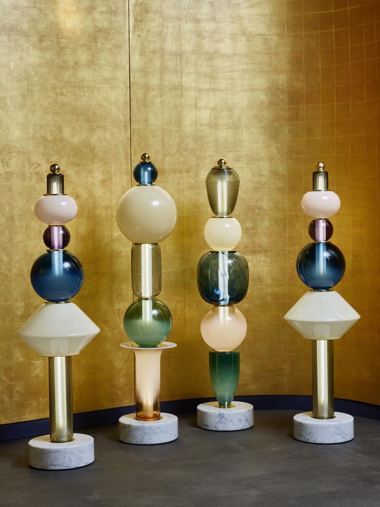 Totem table lamps by Glustin Luminaires