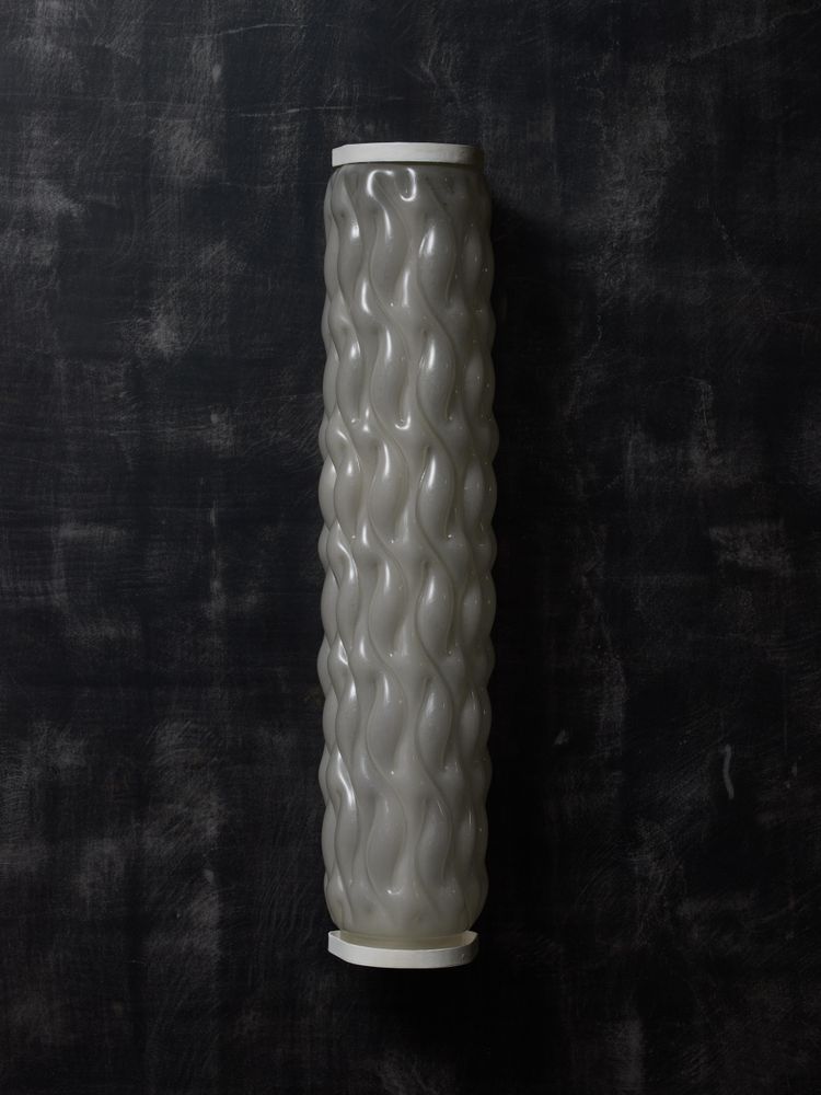 Set of four wall sconces in metal and blown Murano glass