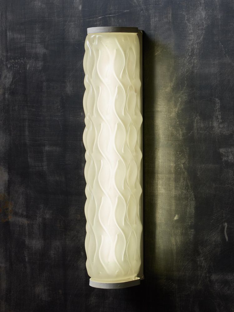 Set of four wall sconces in metal and blown Murano glass