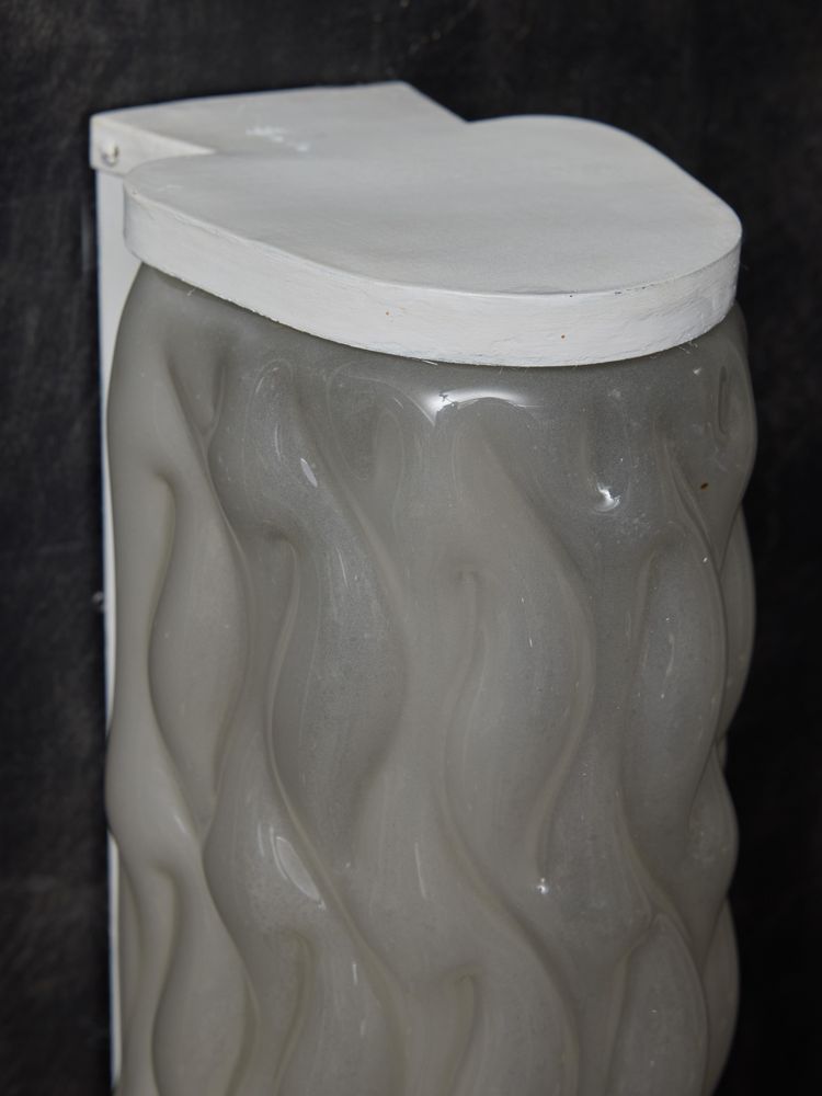 Set of four wall sconces in metal and blown Murano glass