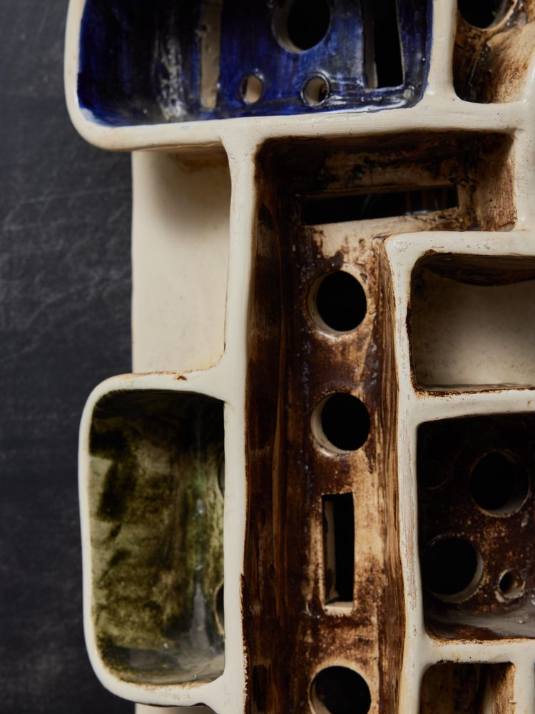 Pieces uniques Poet Laval Enamelled wall lamp