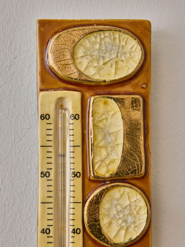 Thermometer aus goldener Keramik von Mithé Espelte