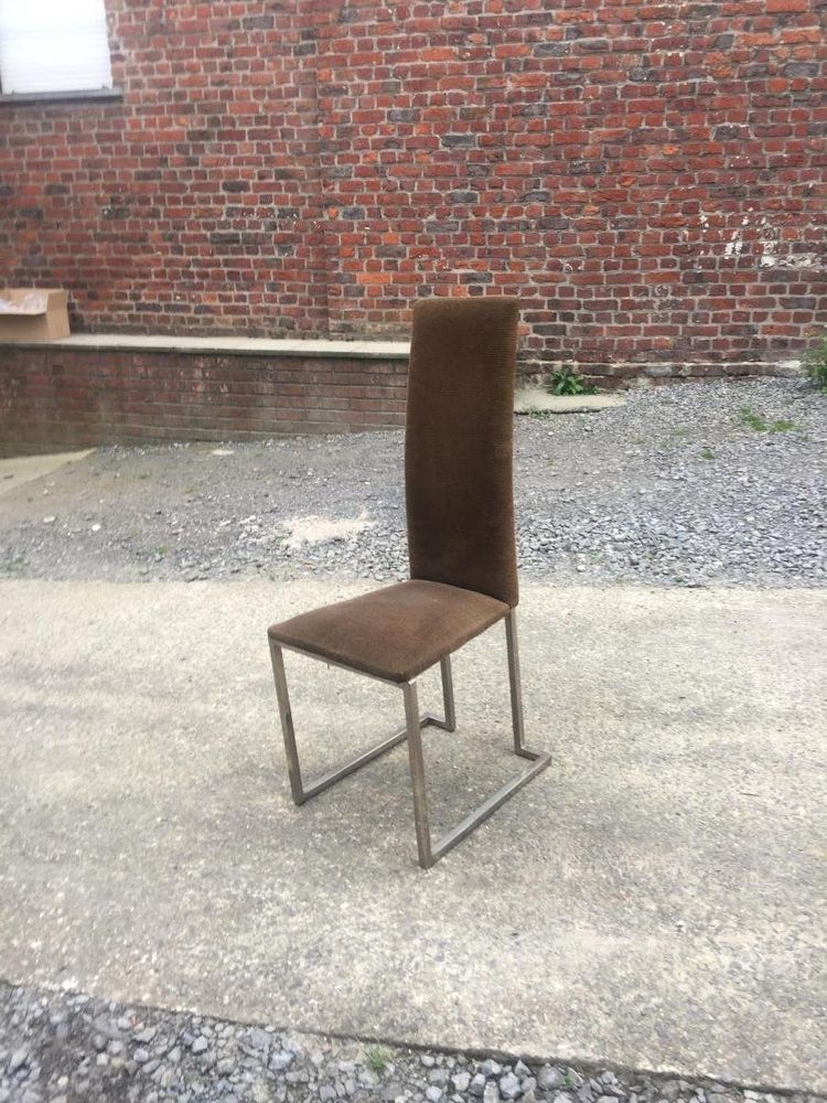 Maison Jansen ,Suite de 6 chaises hauts dossiers circa 1970