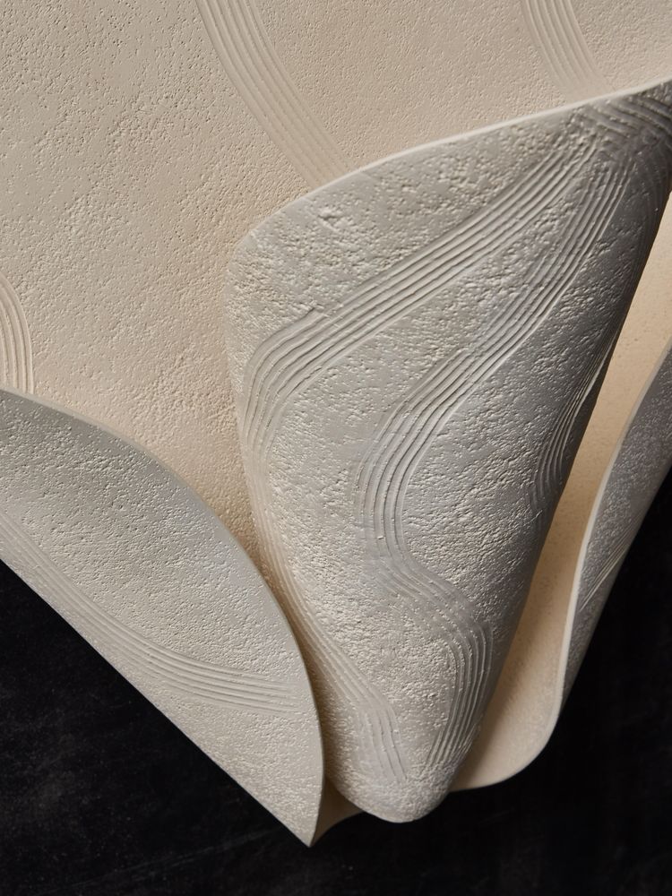 Coppia di applique a ventaglio in terracotta di Françoise Bergaglia