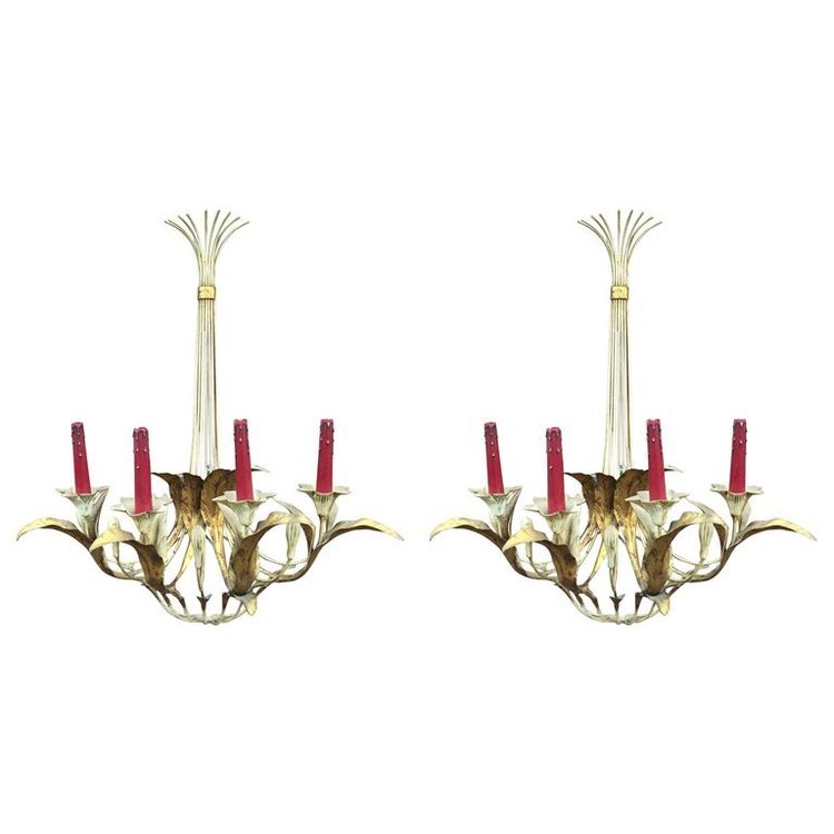 Pair of Large Art Deco Wall Sconces, in Lacquered Metal, Circa 1940