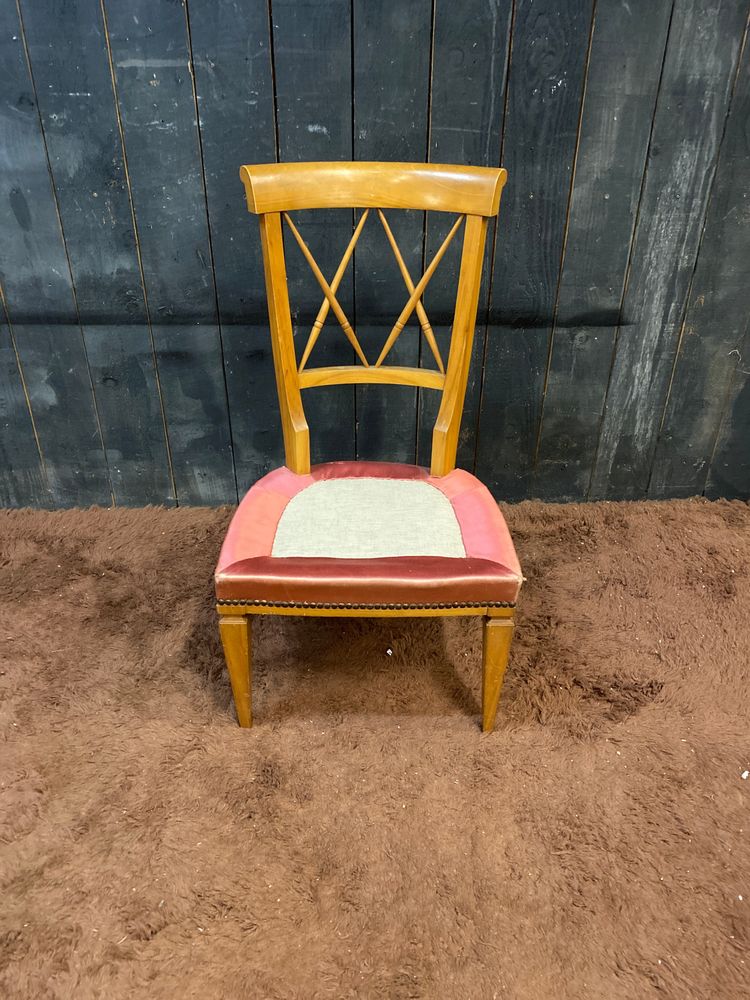Maurice HIRSCH , paire de chaises néo classiques circa 1940/1950