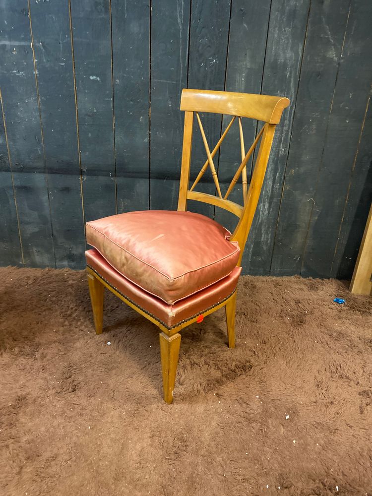 Maurice HIRSCH , paire de chaises néo classiques circa 1940/1950