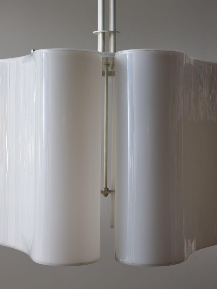Ambasciata Kronleuchter aus Metall und Plexiglas von Vittorio Introini für Stilnovo