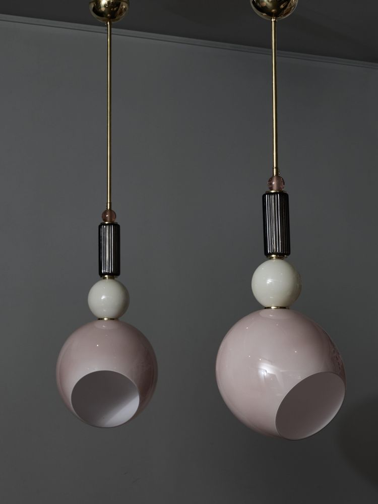 Asymmetrical Murano glass pendants